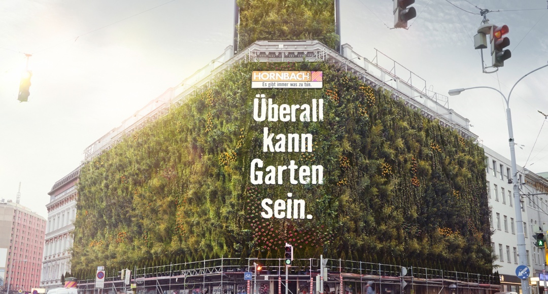 Hornbach setzt ein 1.250 Quadratmeter groes Zeichen fr mehr Grn in den  Stdten